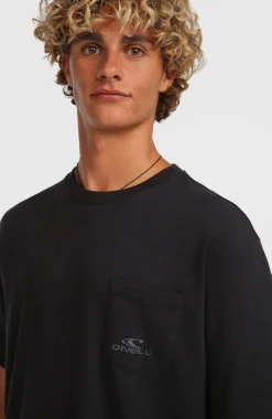 HerenO'Neill Slub Chest Pocket T-shirt| Zwart