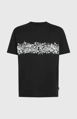 HerenO'Neill Uni Flower T-shirt| Zwart