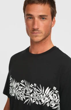 HerenO'Neill Uni Flower T-shirt| Zwart