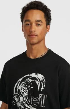 HerenO'Riginals Cicrle Surfer T-shirt| Zwart