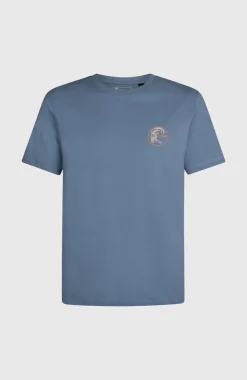 HerenO'Riginals Retro Back-Print T-shirt| Blauw