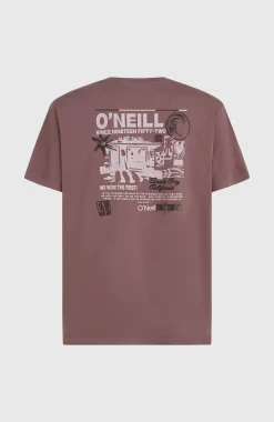 HerenO'Riginals Retro Back-Print T-shirt| Paars