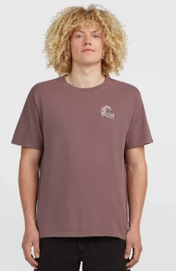 HerenO'Riginals Retro Back-Print T-shirt| Paars