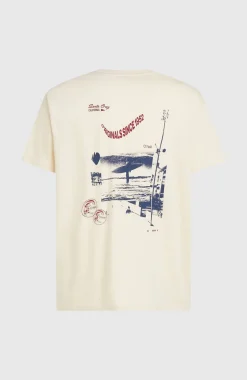HerenO'Riginals Retro Back-Print T-shirt| Wit