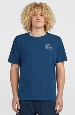 HerenO'Riginals Retro Back-Print T-shirt| Blauw