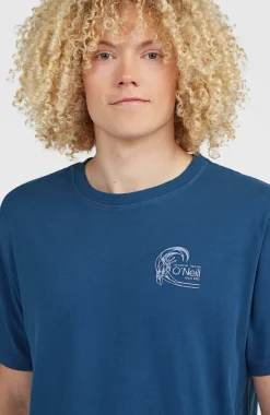 HerenO'Riginals Retro Back-Print T-shirt| Blauw