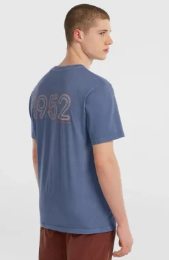 HerenO'Riginals Retro Back-Print T-shirt| Blauw