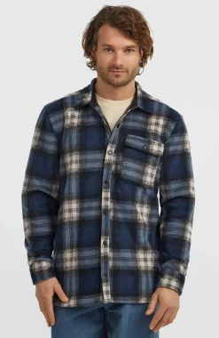 HerenO'Riginals Superfleece overhemd| Blauw