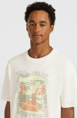 HerenPhoto Front-Print T-shirt| Wit