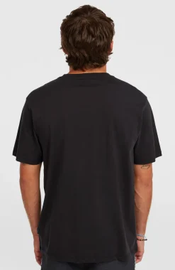 HerenPhoto Front-Print T-shirt| Zwart