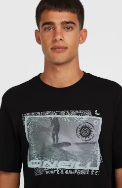 HerenPhoto Print T-shirt| Zwart