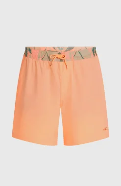 HerenPocket Print 16'' zwembroek| Oranje