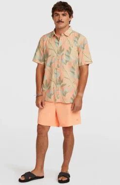HerenPocket Print 16'' zwembroek| Oranje