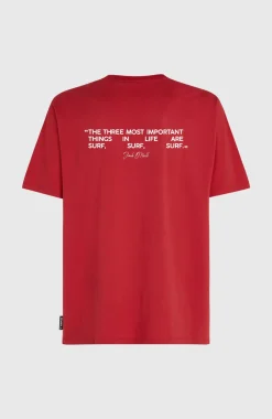 HerenPolygiene Cotton Graphic T-shirt| Rood