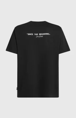 HerenPolygiene Cotton Graphic T-shirt| Zwart