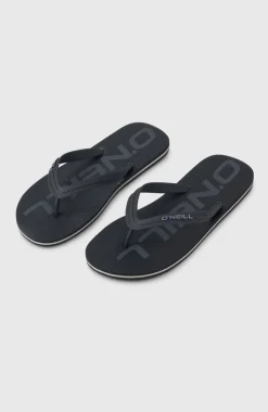 HerenProfile Logo slippers| Zwart