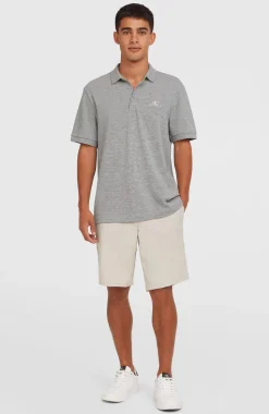 HerenSlub Small Logo polo| Grijs