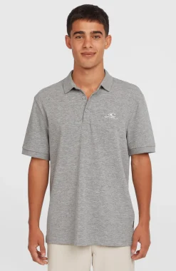 HerenSlub Small Logo polo| Grijs