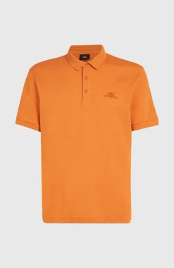 HerenSlub Small Logo polo| Oranje