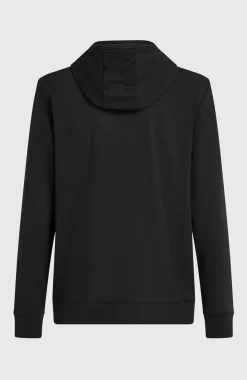 HerenSmall Logo hoodie met volledige rits| Zwart
