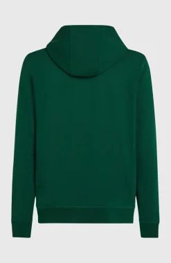 HerenSmall Logo hoodie met volledige rits| Groen