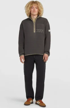 HerenTrui O'Riginals Fleece met halve rits| Grijs