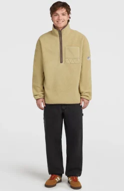HerenTrui O'Riginals Fleece met halve rits| Beige