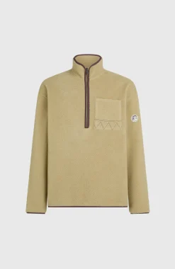 HerenTrui O'Riginals Fleece met halve rits| Beige