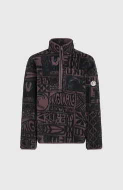 HerenTrui O'Riginals Fleece met halve rits| Paars