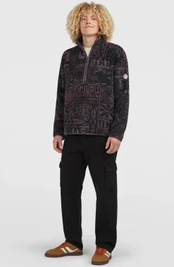 HerenTrui O'Riginals Fleece met halve rits| Paars
