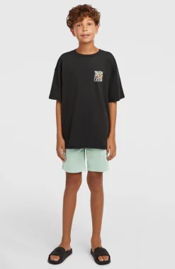 KidsBack Print T-shirt| Zwart