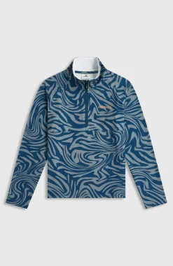 KidsFWC'Cruz Printed fleecetrui met halve rits| Blauw