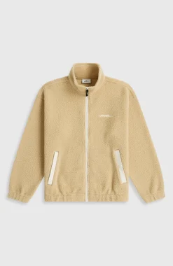 KidsHigh-Pile fleecevest met volledige rits| Beige
