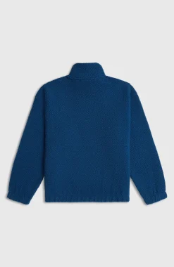 KidsHigh-Pile fleecevest met volledige rits| Blauw