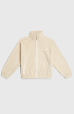 KidsHigh-Pile fleecevest met volledige rits| Beige