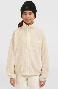 KidsHigh-Pile fleecevest met volledige rits| Beige