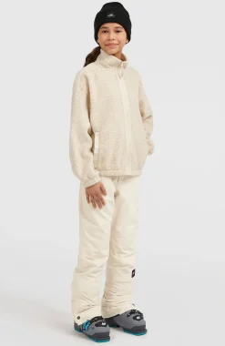 KidsHigh-Pile fleecevest met volledige rits| Beige