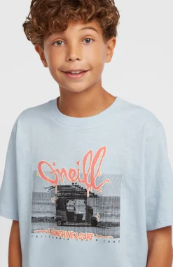 KidsSlub Graphic T-shirt| Blauw