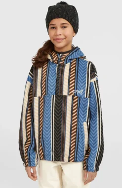 KidsSuperfleece hoodie met halve rits| Blauw