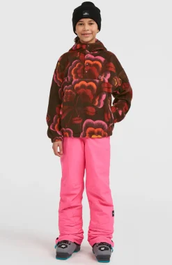 KidsSuperfleece hoodie met halve rits| Bruin