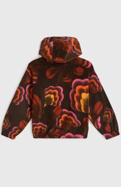 KidsSuperfleece hoodie met halve rits| Bruin